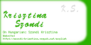 krisztina szondi business card